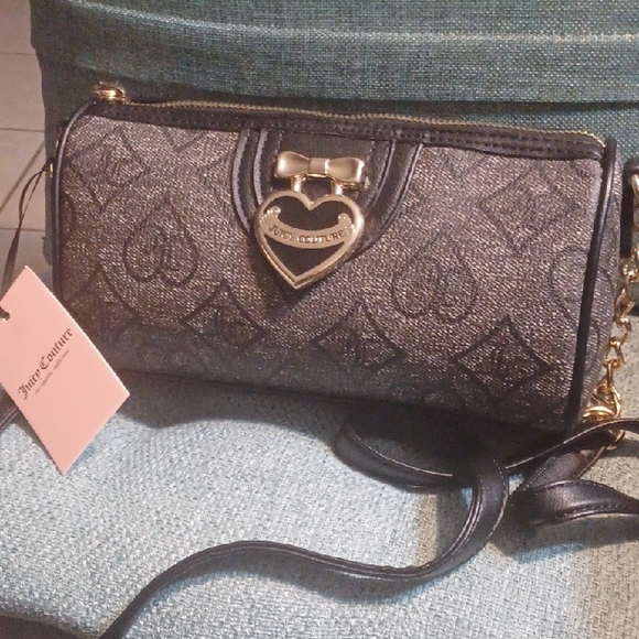 Juicy Couture Black and Gold Crossbody Bag - Picture 1 of 12